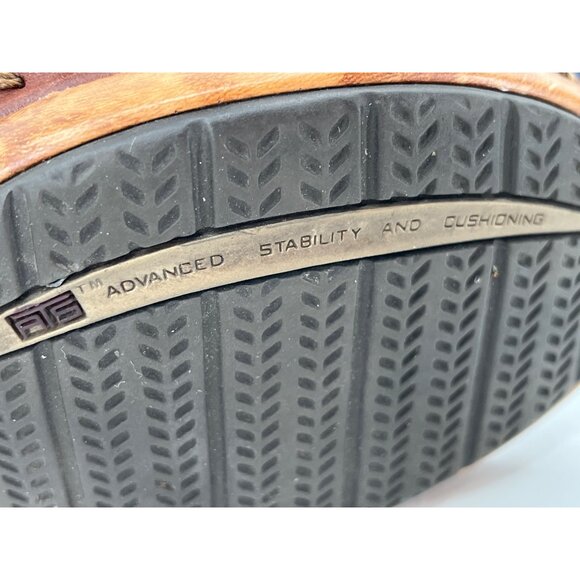 Ariat Womens Brown Leather Slingback Sandals With Laser Cut Design & Wooden Wedg - Picture 7 of 9